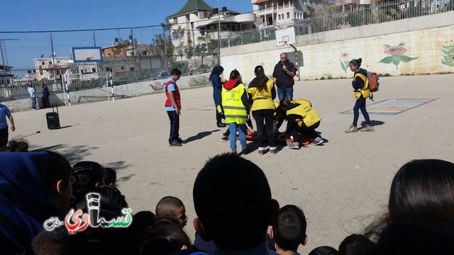 كفرقاسم : نظام وانتظام ومسؤولية في التمرين المدني في مدرسة جنة ابن رشد الابتدائية 